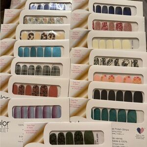 Lot of 15 Sets: Color Street Nail Polish Strips - Bold and Chic Collection